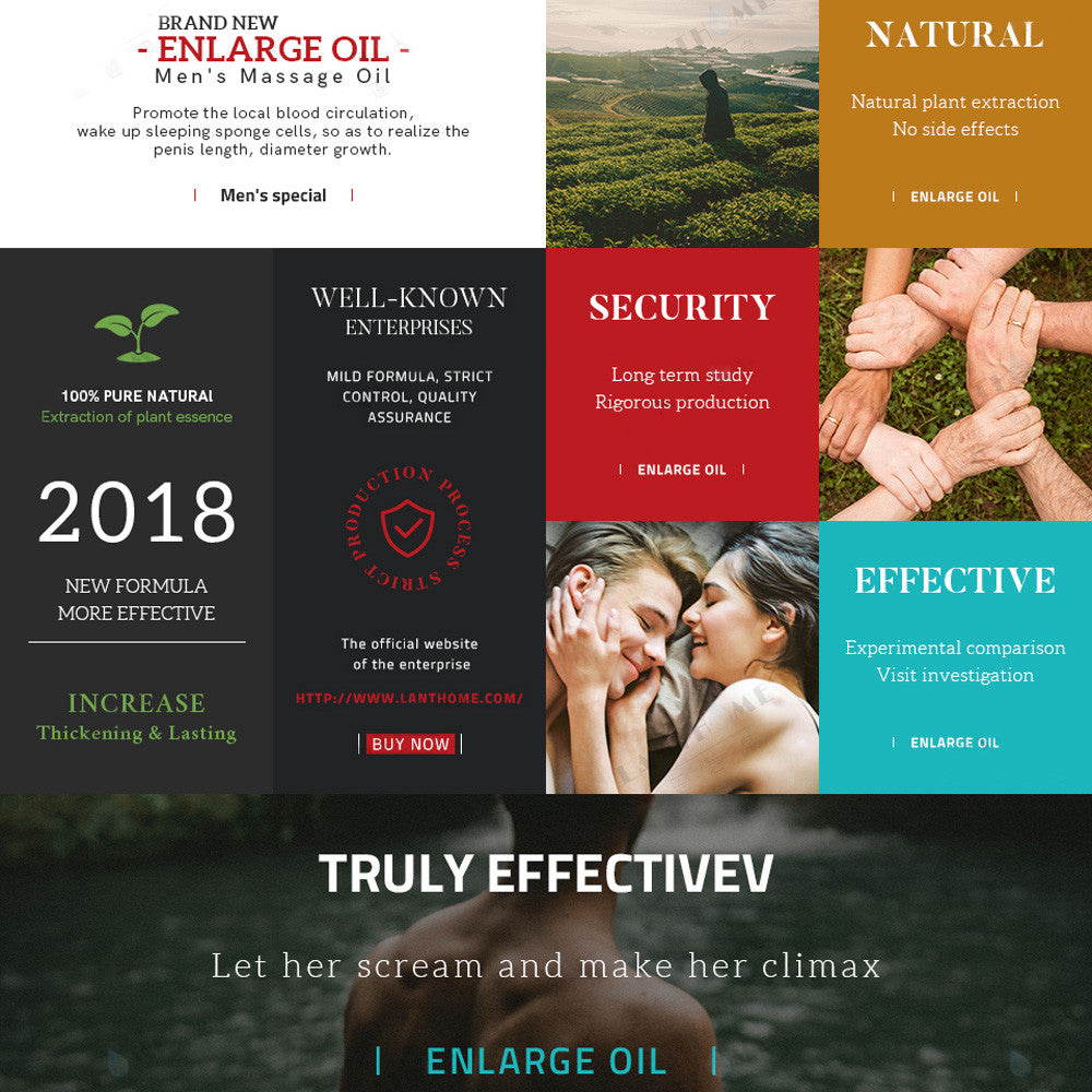 10ml Men Dig Penis Enlargement Oil for Men Quick Erection Massage Dick Enlarge Oils