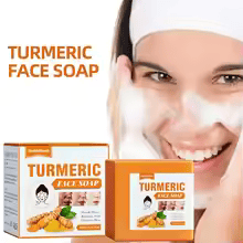 100G West & Month Turmeric Facial Soap Handmade Soap Facial Deep Cleansing Pores Hydrating Moisturizing Repair Tender Skin